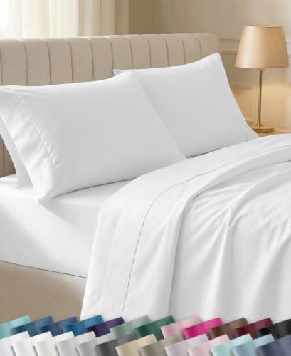 California Design Den Soft 100% Cotton Sateen King Size Bed Sheets by CaliforniaDesignDen