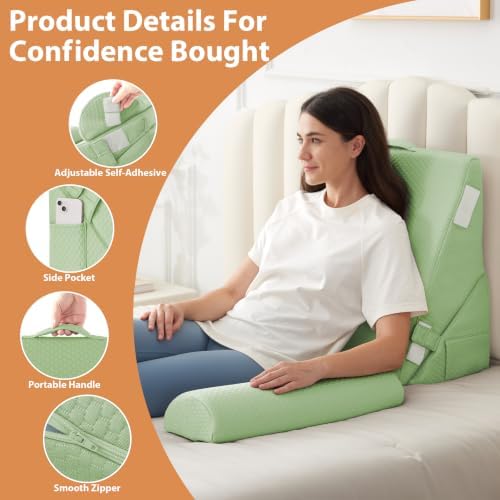 BIEEZZK Wedge Pillow Set for After Surgery, Wedge Pillow for Acid Reflux - Image 6