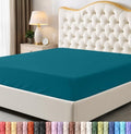 Queen Fitted Sheet, Ultra Soft Fits Up to 15 Inch Deep Pocket, Denim Blue by UTOPIABEDDING