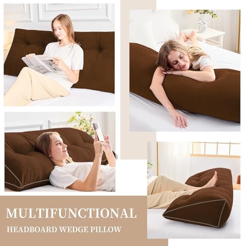 Sasttie Headboard Pillow King, Wedge Pillow Headboard - Image 6