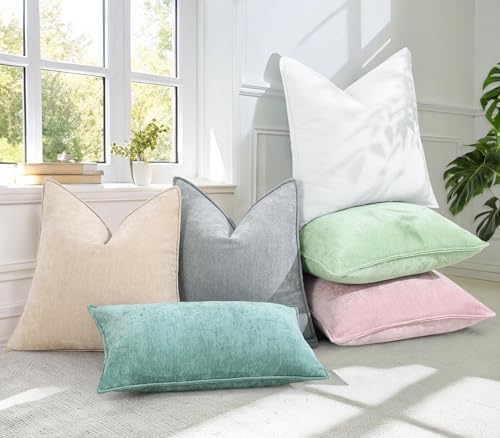 decorUhome Polyester Ultimate Gray Throw Pillow Covers 16x16 Set of 2 - Image 6