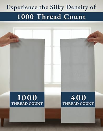 LANE LINEN King Sheets Cooling 100% Egyptian Cotton Sateen - Image 4