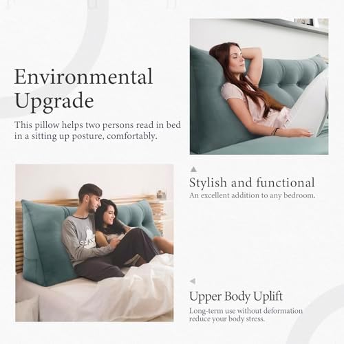 11 lbs Thickened Queen Wedge Pillow Headboard Body Positioner Bed Wedge Pillow - Image 5