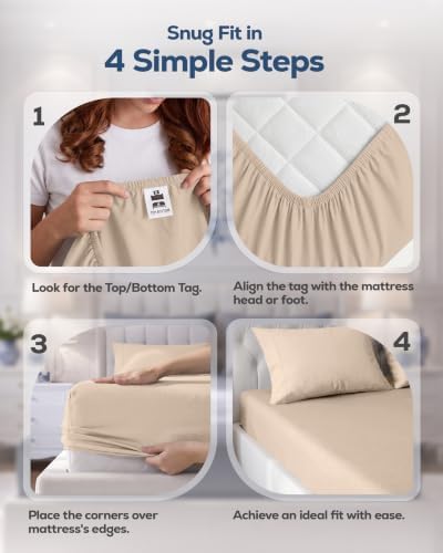 Queen Fitted Sheet, Ultra Soft Fits Up to 15 Inch Deep Pocket - Image 4
