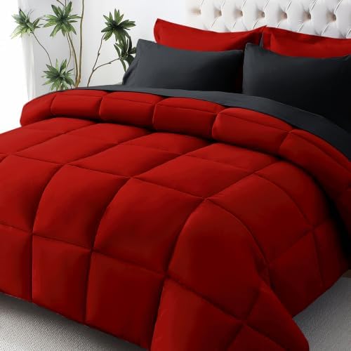 JOLLYVOGUE Full Comforter Set, Ultra-Soft Bed in a Bag Full Size 7 Pieces by JOLLYVOGUE