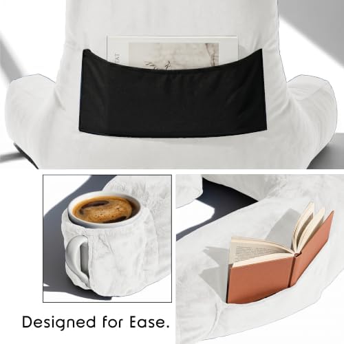 Nestl Reading Pillow for Bed, Back Pillow for Sitting Up in Bed - Image 4