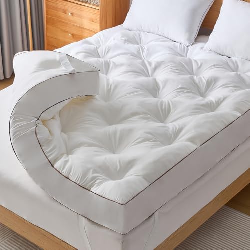 WhatsBedding 4 Inch Memory Foam Mattress Topper King by WhatsBedding