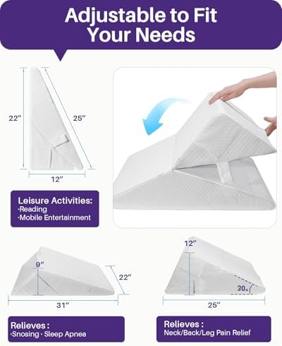 Kekoy Adjustable 9 & 12 Inch Wedge Pillow - Image 2