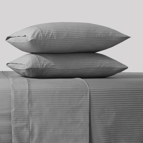 Feather & Stitch 100% Cotton Sateen 500 TC Cal King Size Bed Sheet Set - Image 4