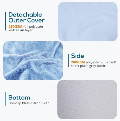 Sasttie Wedge Pillow, 12 Inch Memory Foam Bed Wedge Pillow - Image 5
