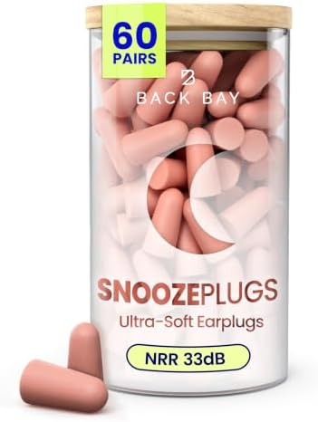 Back Bay Audio SnoozePlugs Ultra Soft Foam Earplugs by BackBayAudio