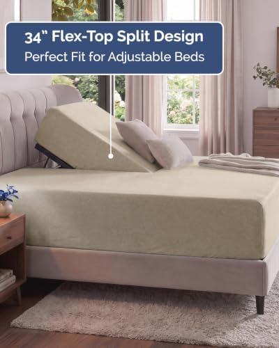 CGK Linens Deep Flex Top Split Head King Fitted Sheet - Image 3
