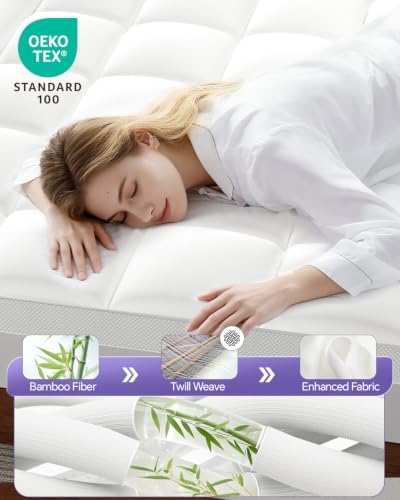 ChiXpace Dual Layer 5 Inch Memory Foam Mattress Topper Queen - Image 3