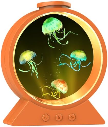 Jellyfish Lamp for Sleep Anxiety Calming Light for Bedroom(Cosmic Orange) by Eyesound