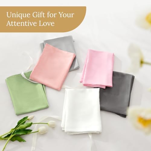 INFIIXSO Silk Pillow Cases Queen Size Set of 2, Hidden Zipper, Blush Pink - Image 6