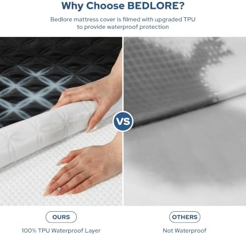 BEDLORE 2 Pack Waterproof Mattress Protector, Twin XL Size Mattress Pad - Image 2
