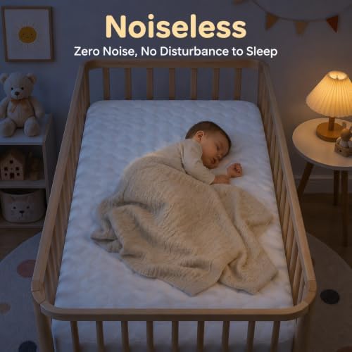 GRT 2 Pack Crib Waterproof Mattress Protector, Quiet Crib Mattress Cover - Image 5