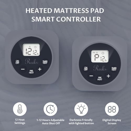Heated Mattress Pad King, 3D Air Fabric, Preheat & Memory - Image 3