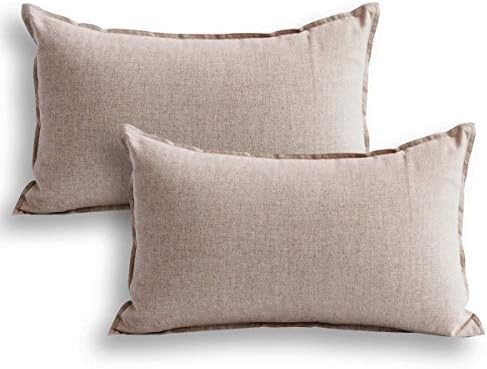 Jeanerlor 12"x20" Cotton Linen Decorative Lumber Throw Pillow Case Cushion by Jeanerlor