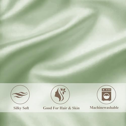 Vielit Queen Satin Pillowcase for Hair 2pc, Similar to Silk Pillow Cases - Image 6
