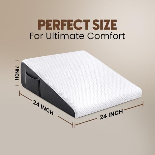 Utopia Bedding Wedge Pillow for Headboard, Memory Foam - Image 5