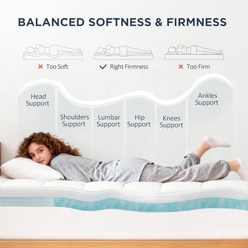 Dual Layer 4 Inch Memory Foam Twin XL Mattress Topper - Image 5