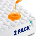 2 Pack Waterproof Queen Mattress Protector Mattress Pad fit 16" Deep Pocket by UTOPIABEDDING