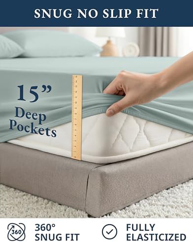 LANE LINEN California King Sheet Set 100% Organic Cotton Soft - Image 7