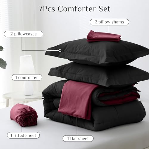 JOLLYVOGUE King Comforter Set, Ultra-Soft Bed in a Bag King Size 7 Pieces - Image 5