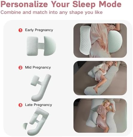 Pregnancy Pillow for Sleeping, Full Body Maternity Pillow - Image 5