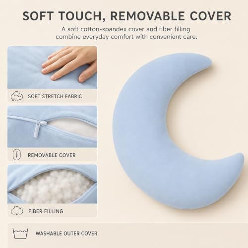 Moon Body Pillow, Oversized C Shaped Full Body Pillow - Image 6