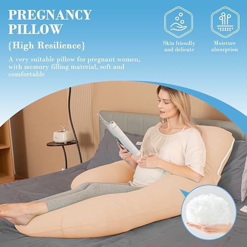 Cute Castle Cooling Cover Pregnancy Pillows, Soft U-Shape Maternity Pillow - Image 4