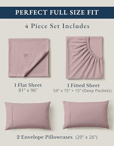 LANE LINEN Full Size Bed Sheets 100% Organic Cotton Cooling Soft - Image 4