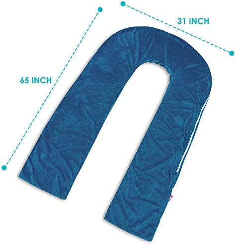 Meiz Full Body Pregnancy Pillow Cover – Pregnancy Pillow Case – Soft Velvet - Image 3