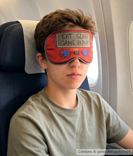 Game Controller Shaped Silk Sleep Mask, Funny & Realistic Design, Adjustable - Image 6