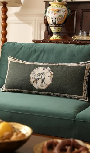 ISAENNE Vintage Elegant Linen Rectangle Throw Pillow Cover - Image 7
