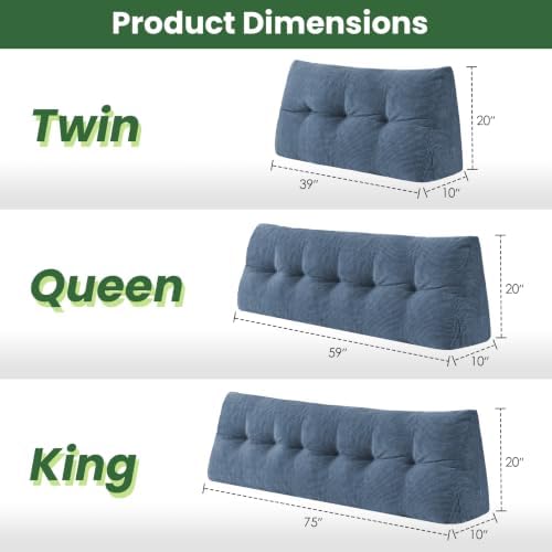 Headboard Pillow King, Triangle Bed Wedge Pillow - Image 2