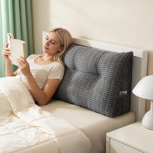 Headboard Pillow Twin Triangular Bed Wedge Pillow by LUISOF