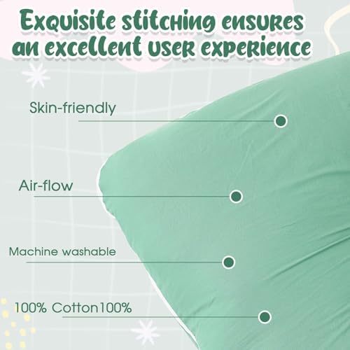 Hahafelt 3 Pcs U-Shaped Pregnancy Pillow Cover - Image 3
