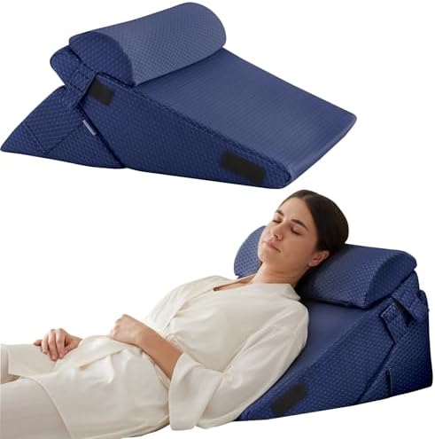 Bedluxe Wedge Pillow Set for After Surgery, Orthopedic Bed Wedge by Bedluxe