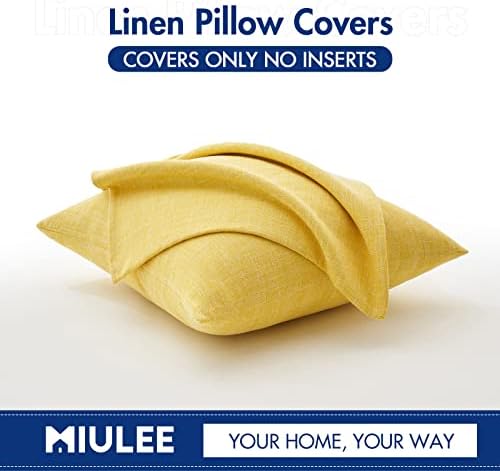 MIULEE Pack of 2 Decorative Linen Burlap Textured Pillow Covers Farmhouse Boho - Image 6