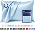 MR&HM Satin Pillowcase 2 Pack, King Size 20"x40", Light Blue by MRHM