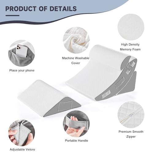 Yojoker 4PCS Orthopedic Bed Wedge Pillow Set - Image 3