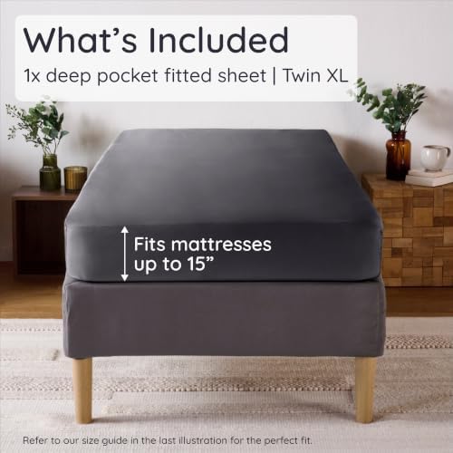 Bambaw 100% Viscose Derived from Bamboo Twin XL Fitted Sheet - Image 2
