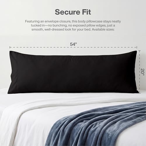 QUEENSBAY Body Pillow Case, 1 Pack, Soft Microfiber Long Pillow Cover, - Image 4