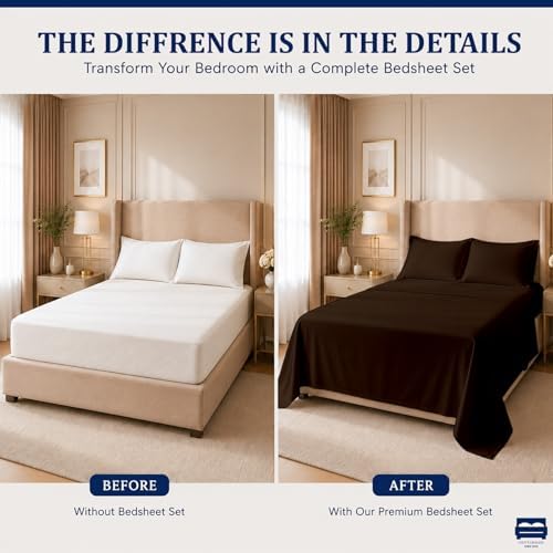 4 Piece Three Quarter Sheets Fits 16" Deep, Egyptian Cotton - Image 4