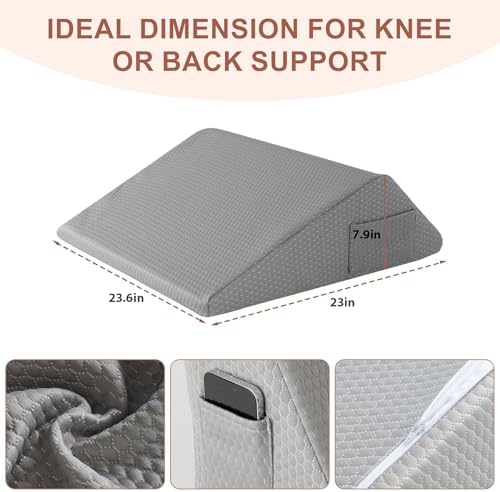 Knee Wedge Pillow, Memory Foam Leg Pillow Bed Wedge - Image 3