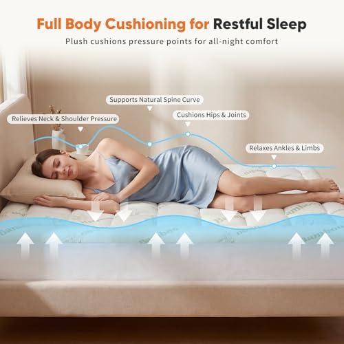 Sweetcrispy Twin Mattress Topper, Pillow Top Bed Topper - Image 4
