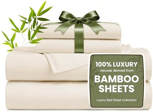Love's cabin 4 Piece Full Size Sheet Set, 100% Rayon Derived from Bamboo by Lovescabin
