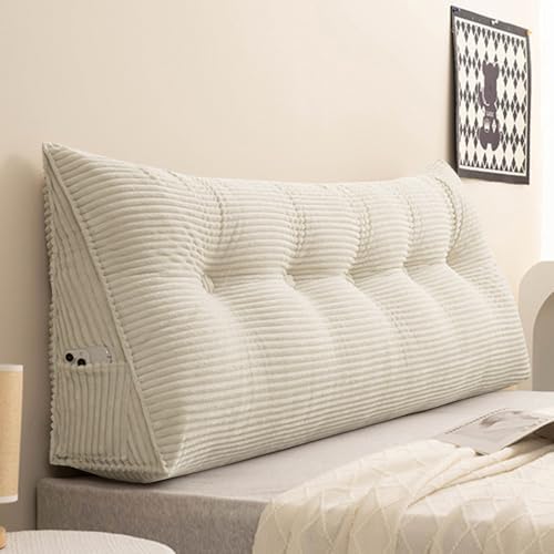 Twin Wedge Pillow Headboard College Dorm Bed Backrest Triangular Headboard by DetailsMakeLifeMoreSoft